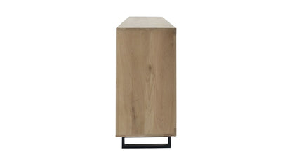 Enfilade Loft en chêne, 4 portes D859C, 220 × 45 × 90 cm, vue fabricant 5. Autres meubles et décoration vendus séparément.