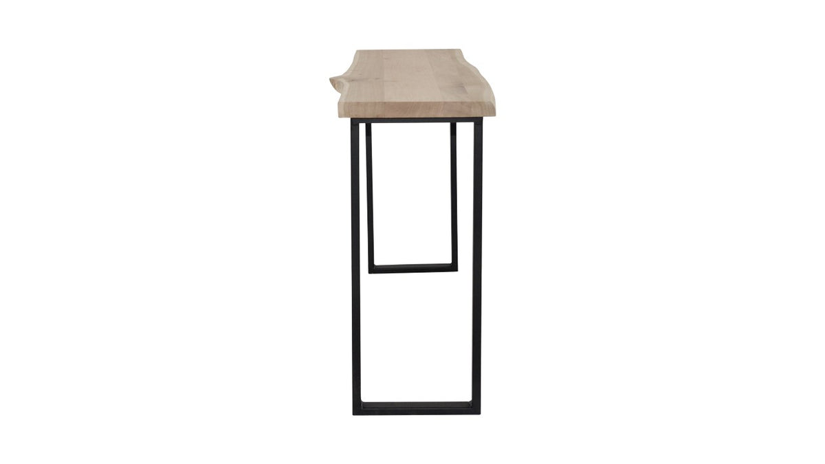 Console Harlem en chêne D870C, 120 × 35 × 79 cm, vue fabricant 2. Autres meubles et décoration vendus séparément.