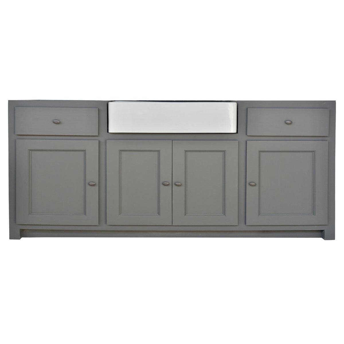 Vue 1 du module de cuisine Rosiris C511 en pin, quatre portes et deux tiroirs, largeur 155 cm.