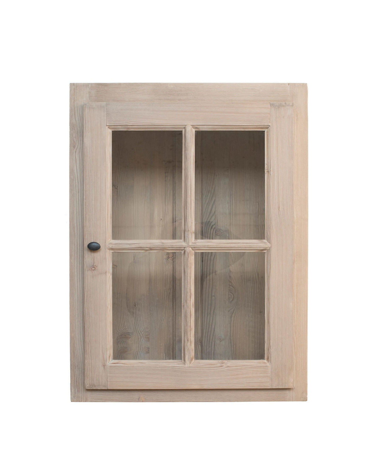Meuble haut vitré Rosiris C08 en pin à une porte, largeur 60 cm.