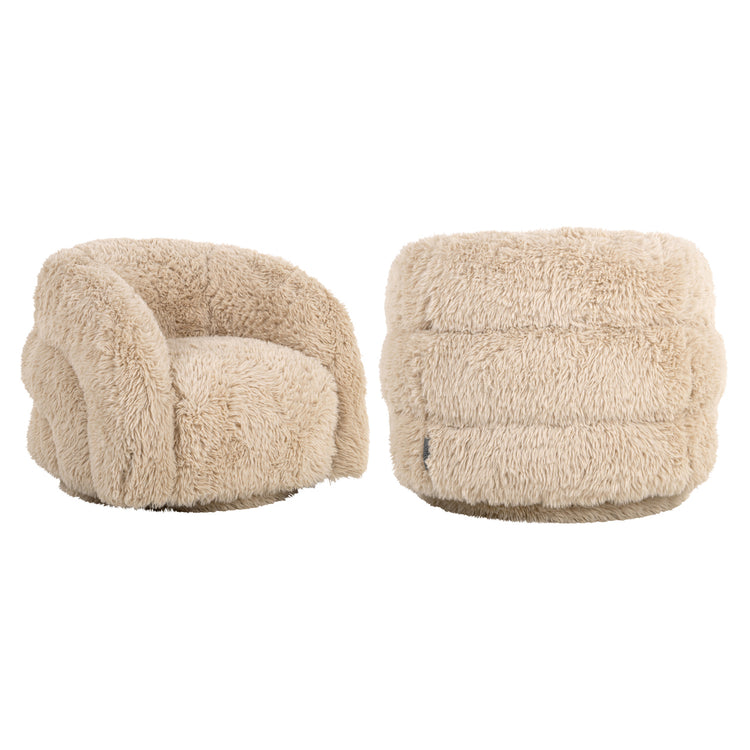 Fauteuil lounge pivotant pour enfants Lenny yakety sable