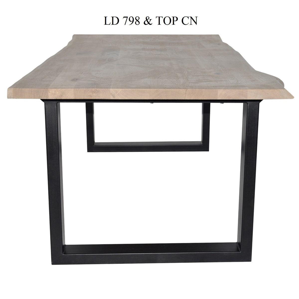 Pieds de table métalliques en U, lot de 2 LD798, format 85 x 74 (section metal 10x5 cm), vue officielle 5. Autres meubles et décoration vendus séparément.