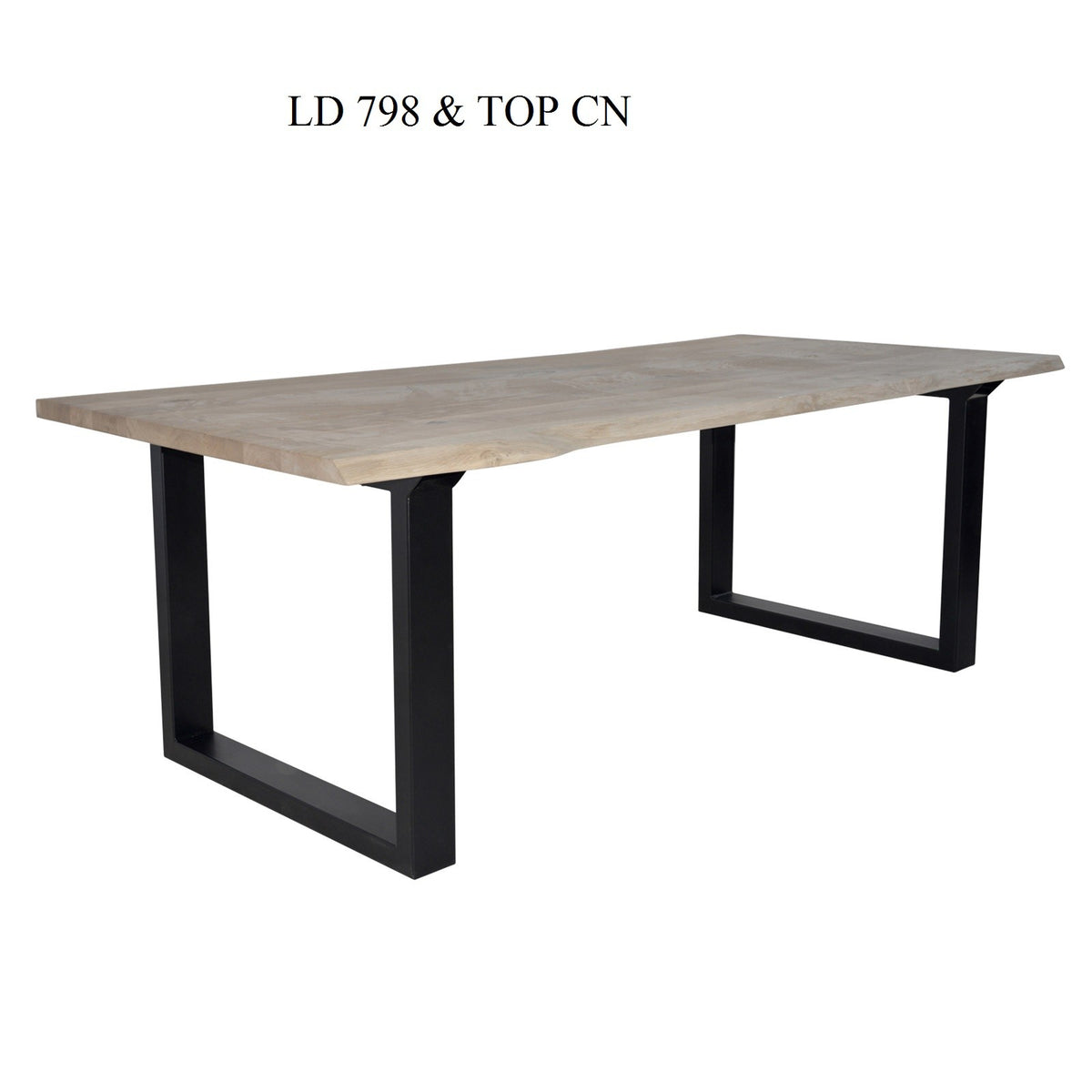 Pieds de table métalliques en U, lot de 2 LD798, format 85 x 74 (section metal 10x5 cm), vue officielle 6. Autres meubles et décoration vendus séparément.