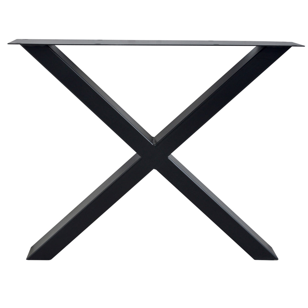 Pieds de table métalliques en X, lot de 2 LD811, format 89 x 74 (section metal 12x6 cm), vue officielle 1. Autres meubles et décoration vendus séparément.