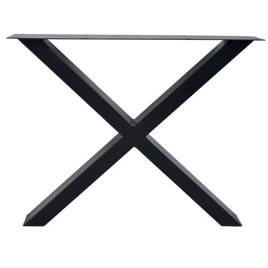 Pieds de table métalliques en X, lot de 2 LD811, format 89 x 74 (section metal 12x6 cm), vue officielle 1. Autres meubles et décoration vendus séparément.
