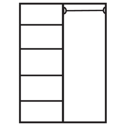 Armoire Solange Persienne, 2 portes D497, 120 × 50 × 190 cm, vue officielle 7. Autres meubles et décoration vendus séparément.