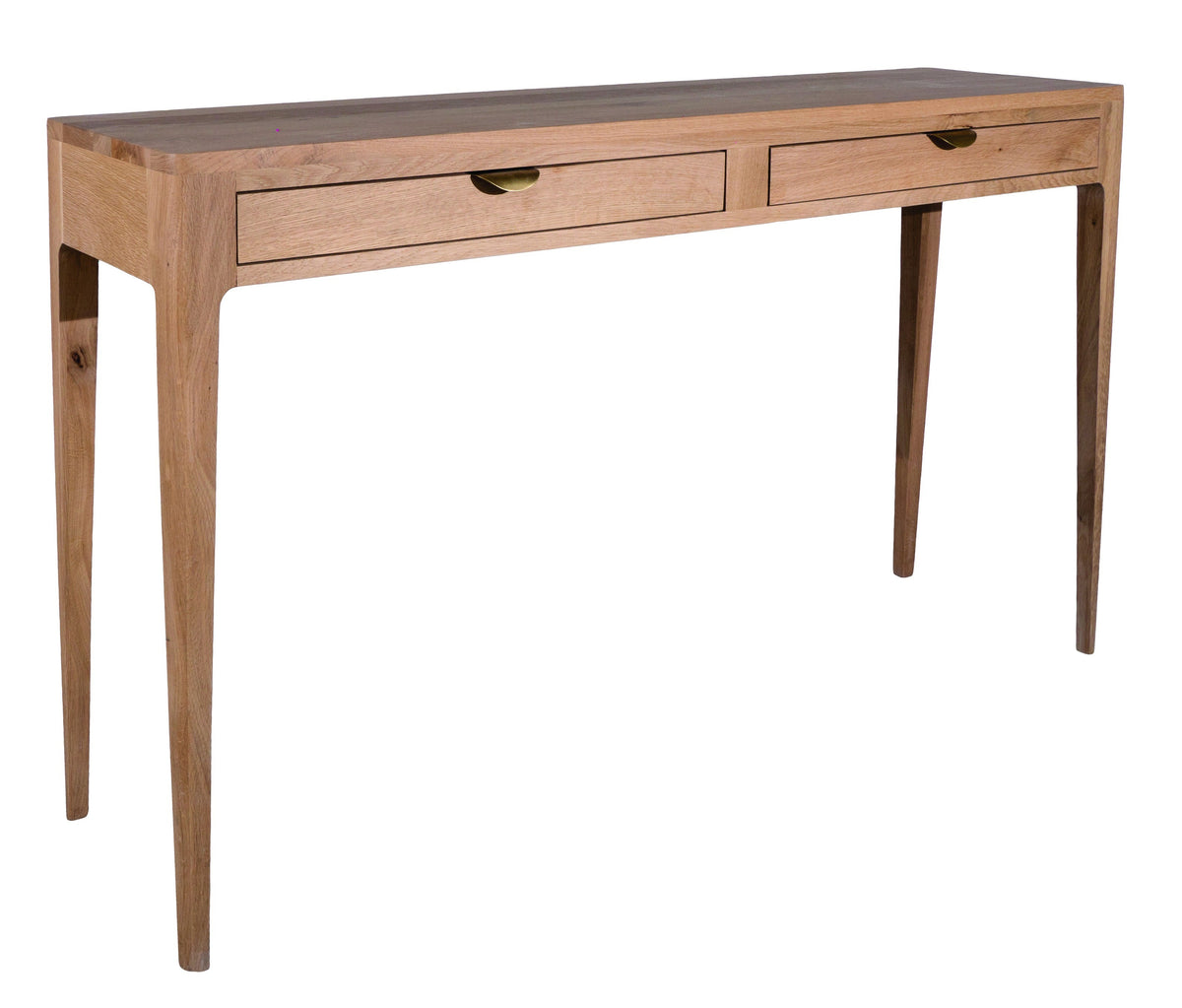 Console Ernest D883C en chêne, 2 tiroirs, 130 cm, vue complémentaire 4.