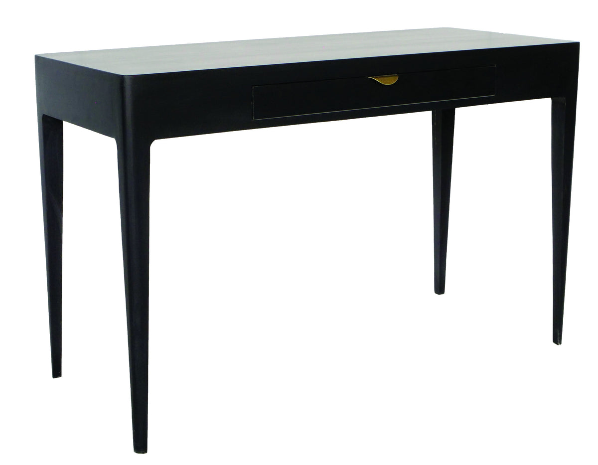 Bureau Ernest en pin D888, 120 × 52 × 77 cm, vue officielle 4. Autres meubles et décoration vendus séparément.