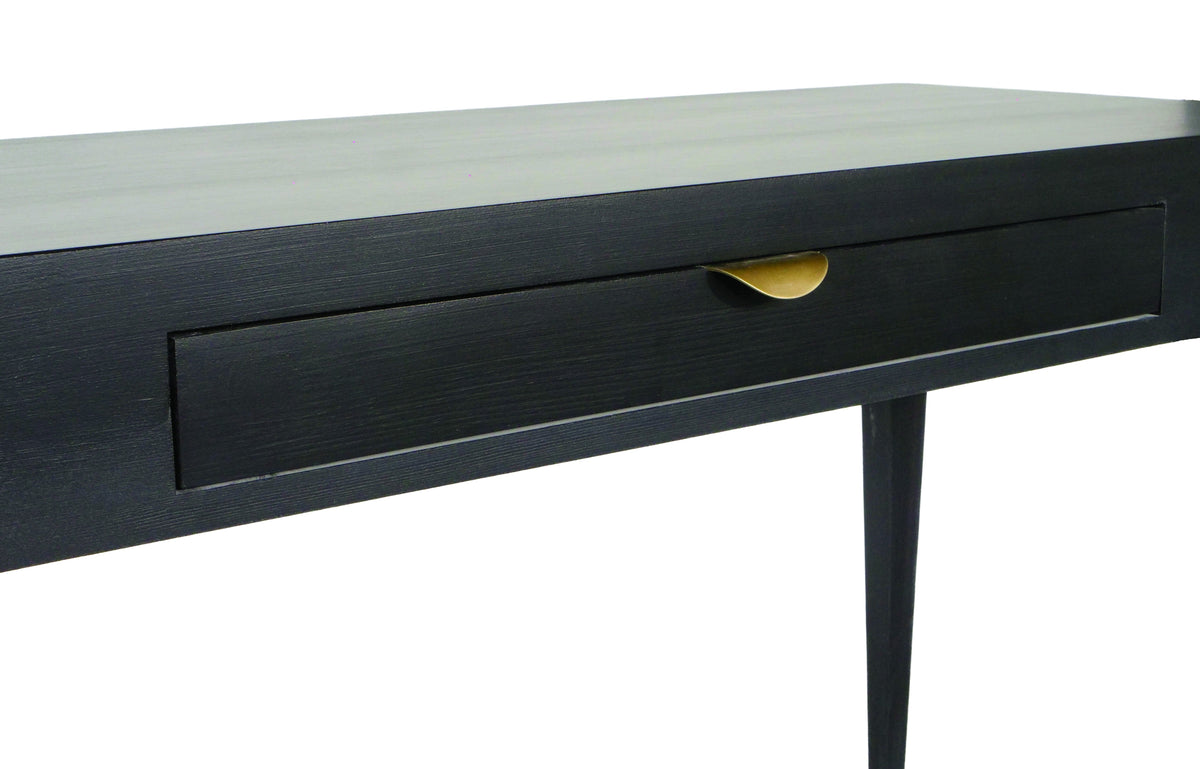 Bureau Ernest en pin D888, 120 × 52 × 77 cm, vue officielle 5. Autres meubles et décoration vendus séparément.
