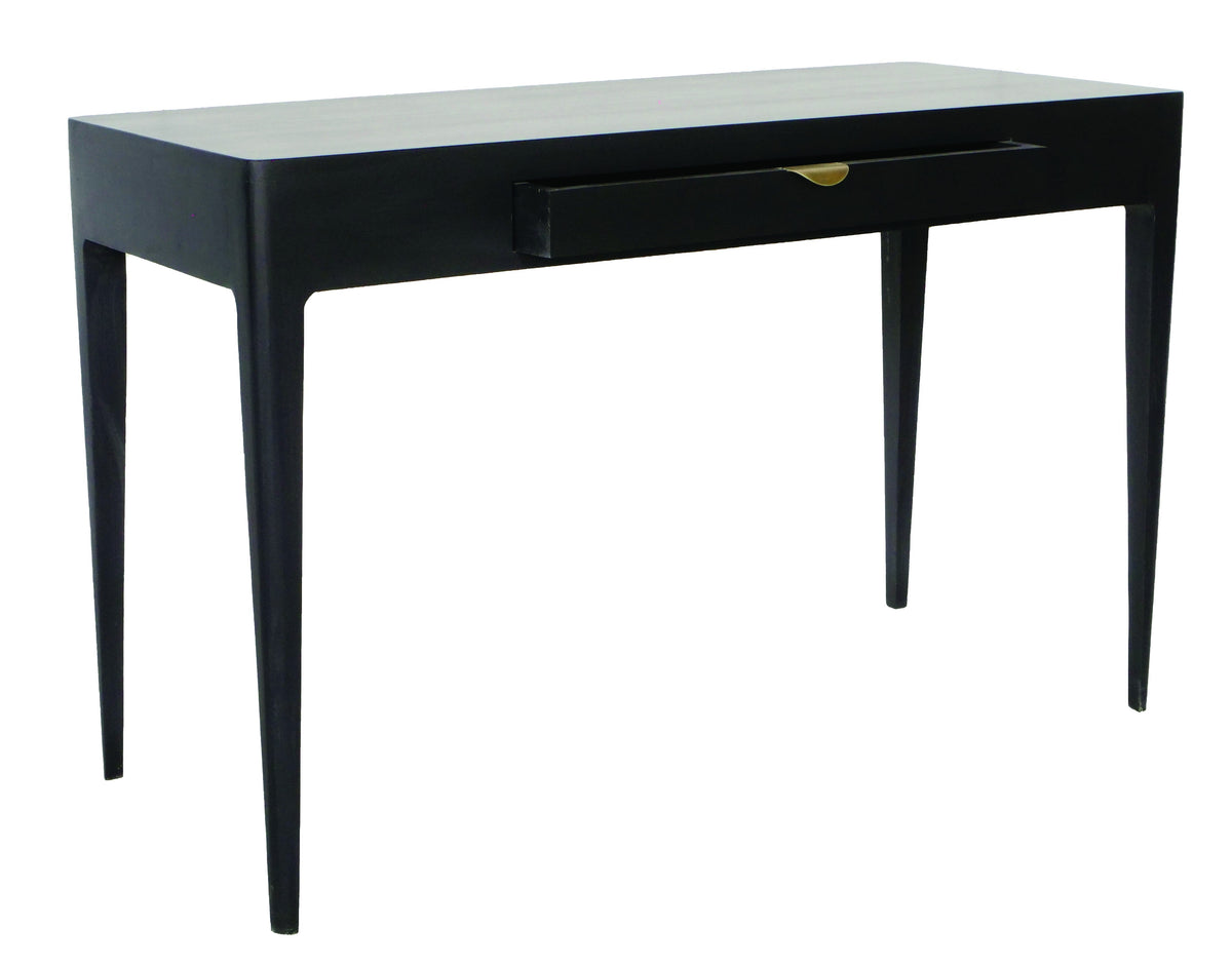Bureau Ernest en pin D888, 120 × 52 × 77 cm, vue officielle 6. Autres meubles et décoration vendus séparément.