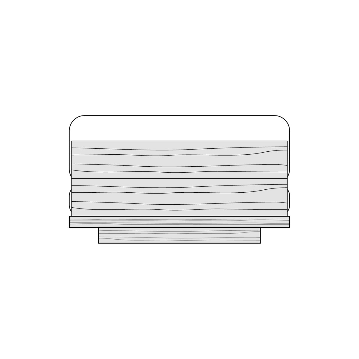Module de canapé Pure DT69, vue fabricant 4. Autres éléments vendus séparément.