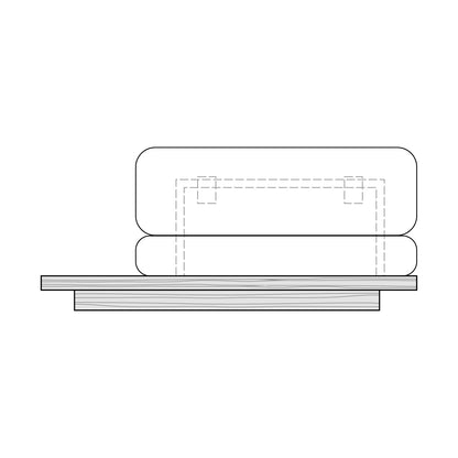 Module de canapé Pure DT66D, vue fabricant 4. Autres éléments vendus séparément.