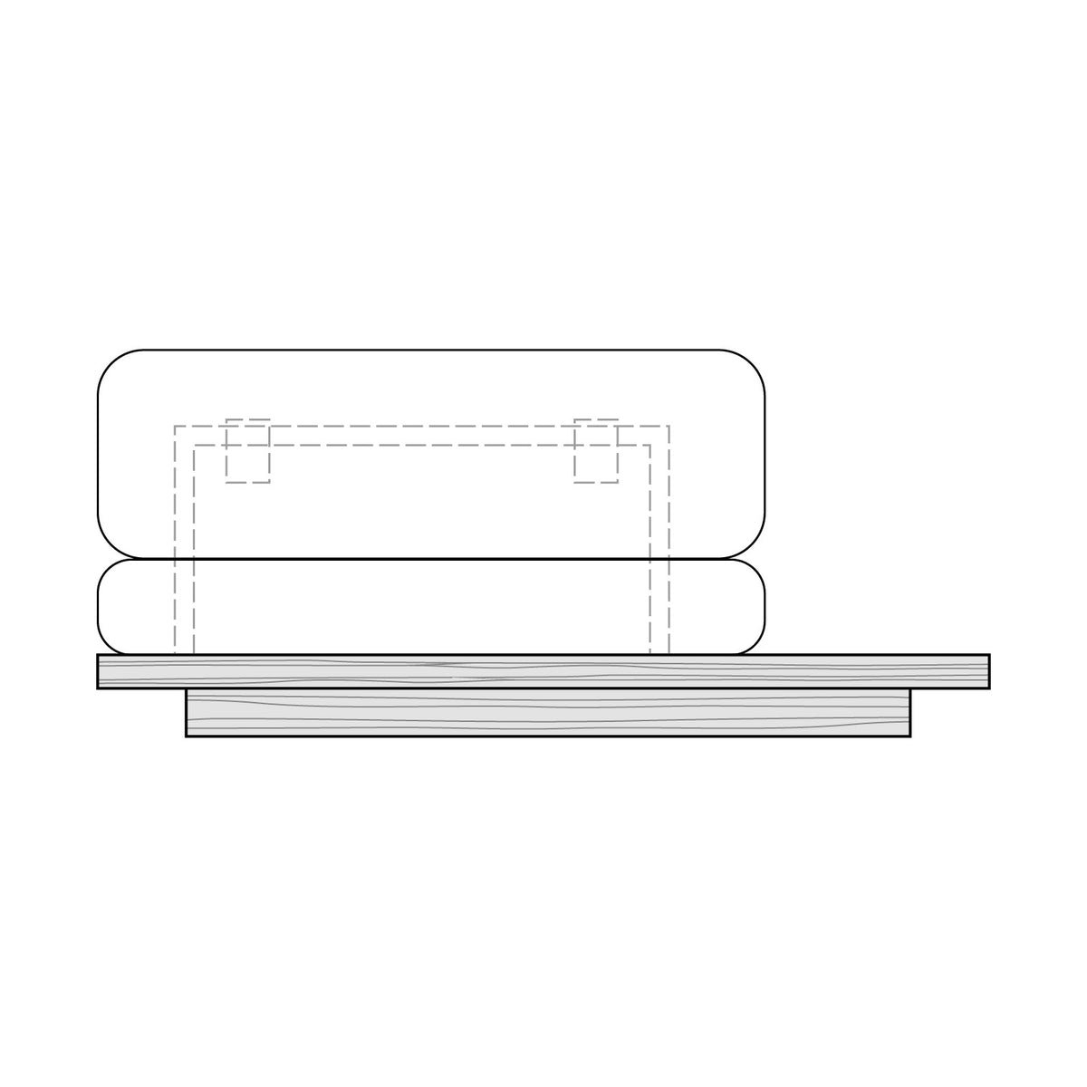 Module de canapé Pure DT66G, vue fabricant 4. Autres éléments vendus séparément.