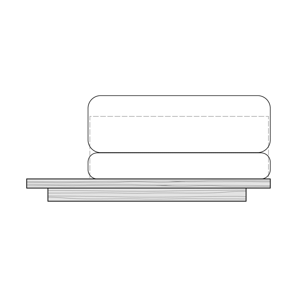 Module de canapé Pure DT67D, vue fabricant 4. Autres éléments vendus séparément.