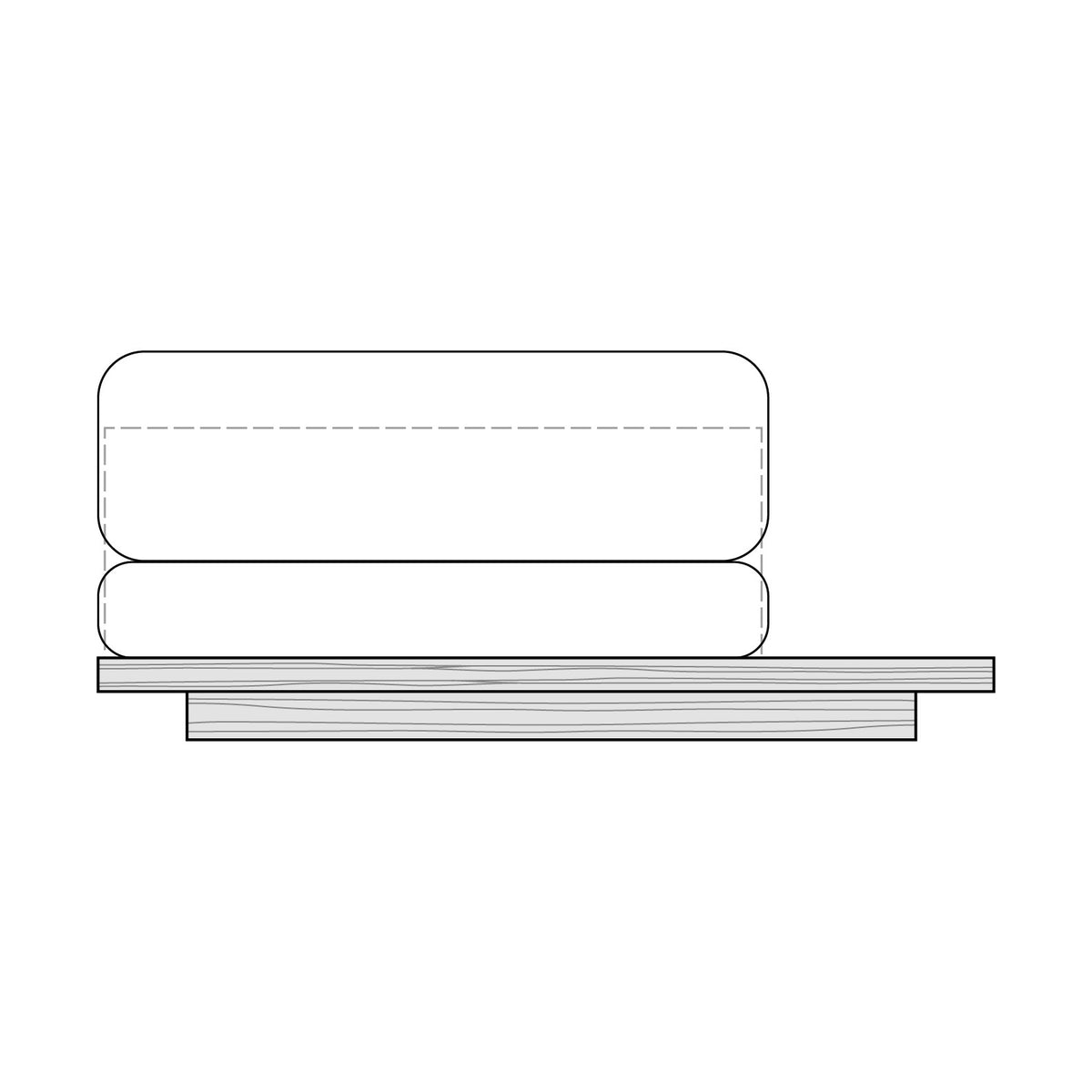 Module de canapé Pure DT67G, vue fabricant 4. Autres éléments vendus séparément.