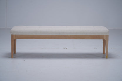 Banc Ernest en chêne DT73, vue officielle 3. Siège vendu à l’unité.
