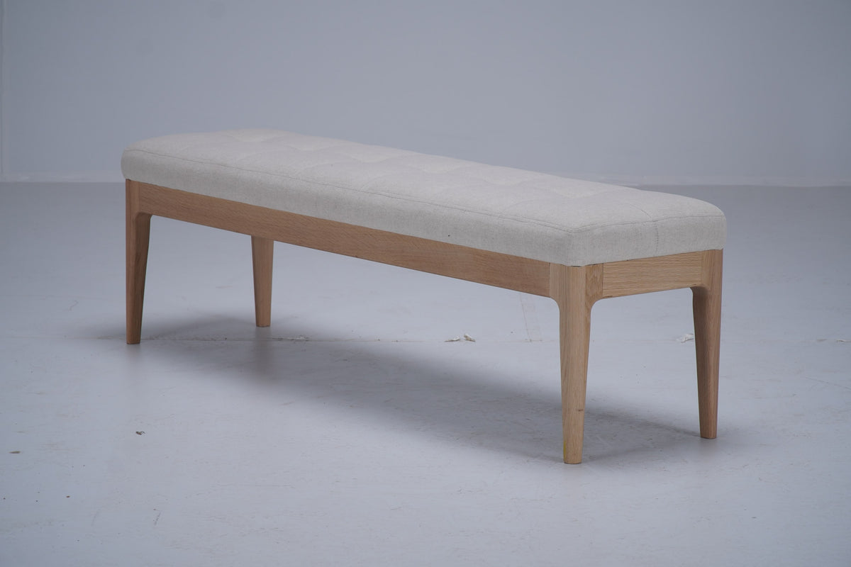 Banc Ernest en chêne DT73, vue officielle 5. Siège vendu à l’unité.
