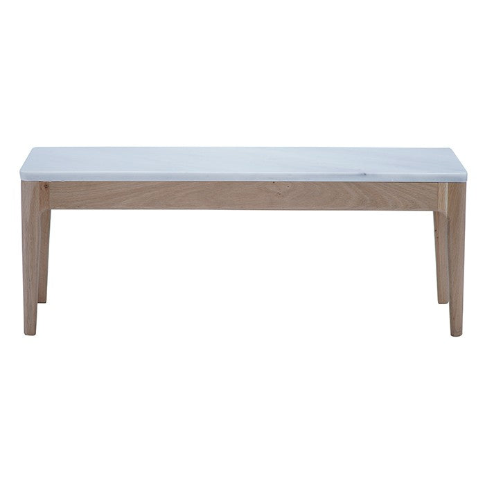 Table de canapé Ernest en chêne et marbre, moyen modèle D904, 90 × 34 × 32 cm, vue fabricant 1. Autres meubles et décoration vendus séparément.