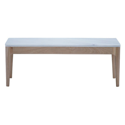 Table de canapé Ernest en chêne et marbre, moyen modèle D904, 90 × 34 × 32 cm, vue fabricant 1. Autres meubles et décoration vendus séparément.