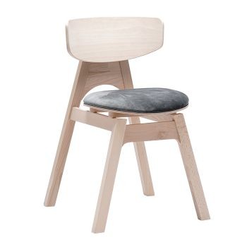 Chaise Rive Gauche en chêne DT81, vue officielle 1. Siège vendu à l’unité.
