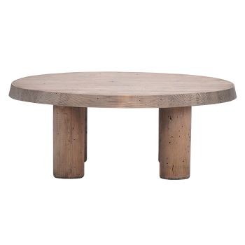 Table basse ronde Solara D915, 90 × 90 × 35 cm, vue officielle 2. Autres meubles et décoration vendus séparément.