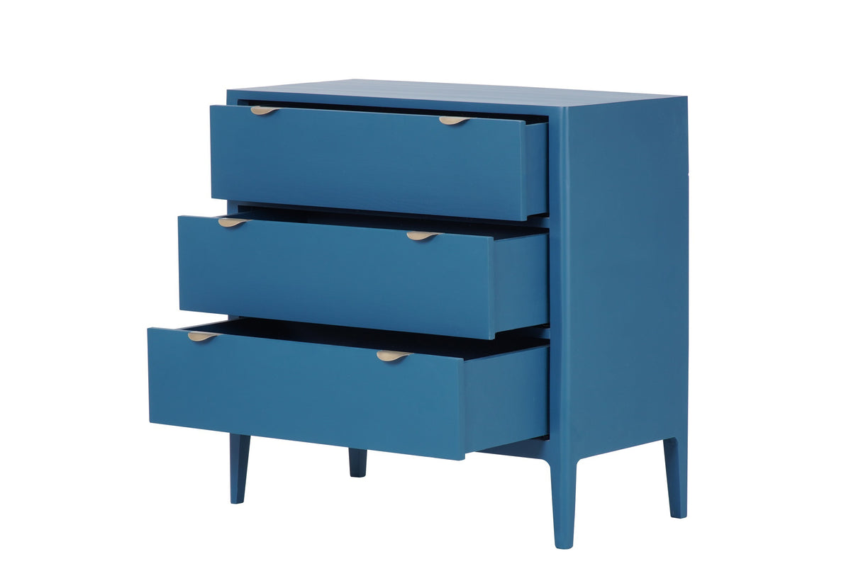 Commode Ernest, 3 tiroirs D920, 90 × 45 × 90 cm, vue officielle 3. Autres meubles et décoration vendus séparément.
