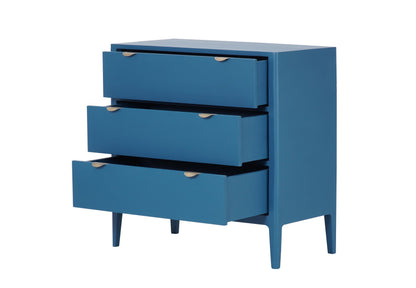 Commode Ernest, 3 tiroirs D920, 90 × 45 × 90 cm, vue officielle 3. Autres meubles et décoration vendus séparément.