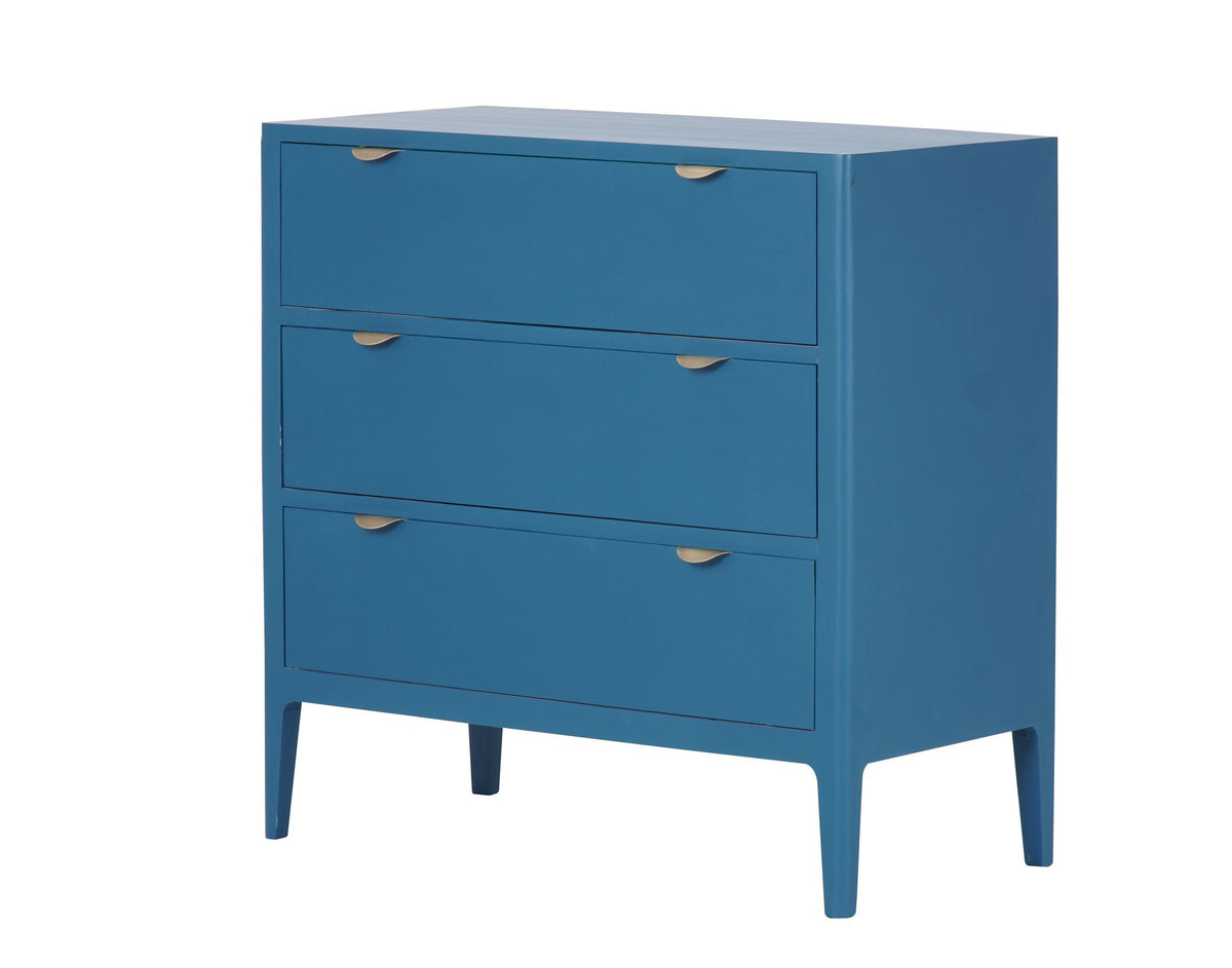 Commode Ernest, 3 tiroirs D920, 90 × 45 × 90 cm, vue officielle 2. Autres meubles et décoration vendus séparément.