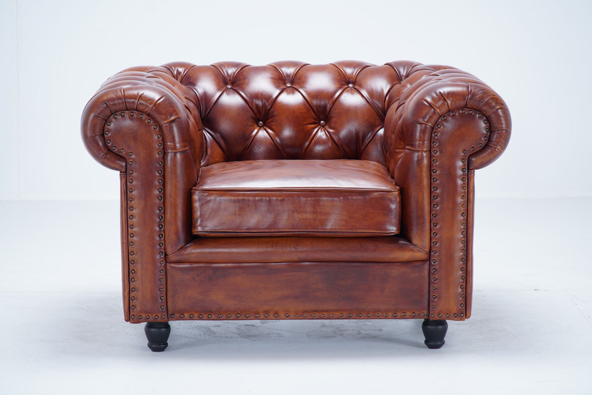 Fauteuil Chesterfield DT31, vue officielle 2. Siège vendu à l’unité.