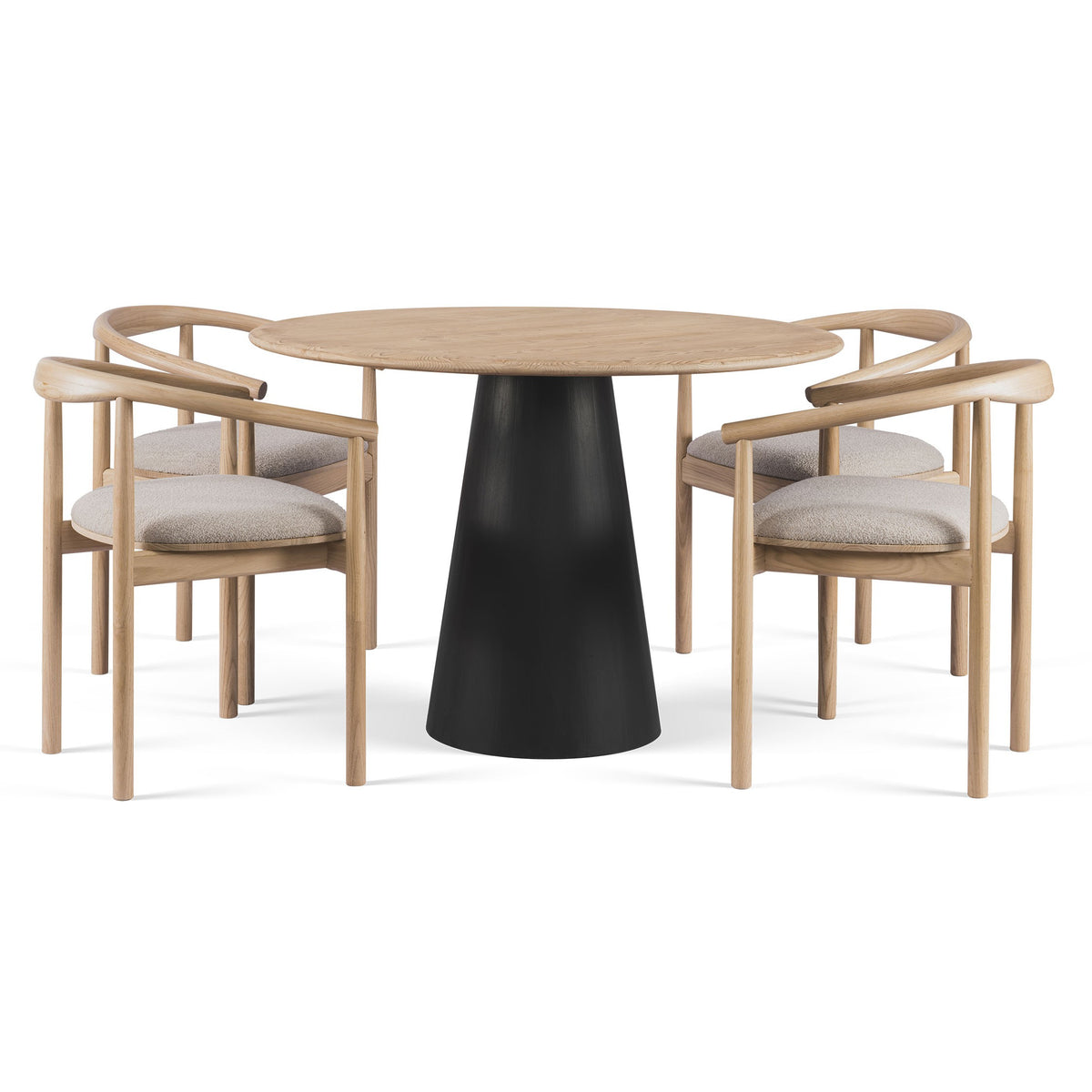 Chaise Serenity en chêne DT78, vue officielle 3. Siège vendu à l’unité.