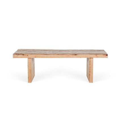 Table basse Victor en bois de grange D925BARN, 130 × 65 × 40 cm, vue fabricant 2. Autres meubles et décoration vendus séparément.