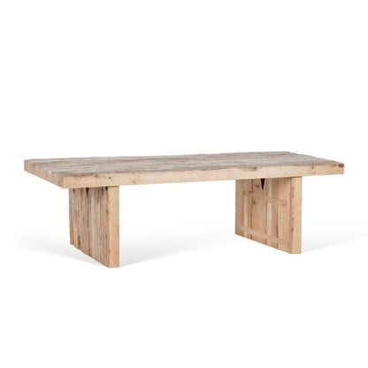Table basse Victor en bois de grange D925BARN, 130 × 65 × 40 cm, vue fabricant 3. Autres meubles et décoration vendus séparément.