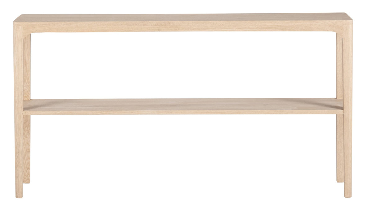 Console Ernest avec étagère D941C, 150 × 35 × 78 cm, vue fabricant 2. Autres meubles et décoration vendus séparément.