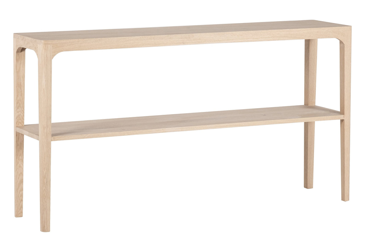 Console Ernest avec étagère D941C, 150 × 35 × 78 cm, vue fabricant 1. Autres meubles et décoration vendus séparément.