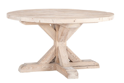 Table ronde Honoré D949BARN, format 140 × 140 × 75 cm, vue officielle 1. Autres meubles et décoration vendus séparément.