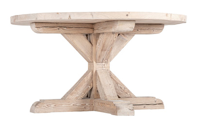 Table ronde Honoré D949BARN, format 140 × 140 × 75 cm, vue officielle 2. Autres meubles et décoration vendus séparément.