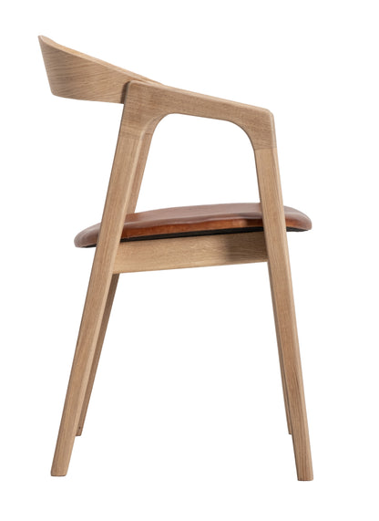 Chaise Lina en chêne DT85, vue officielle 3. Siège vendu à l’unité.