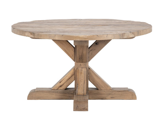 Table ronde Honoré D949CBARN, Ø 140 × H 75 cm, vue fabricant 1. Autres meubles et décoration vendus séparément.
