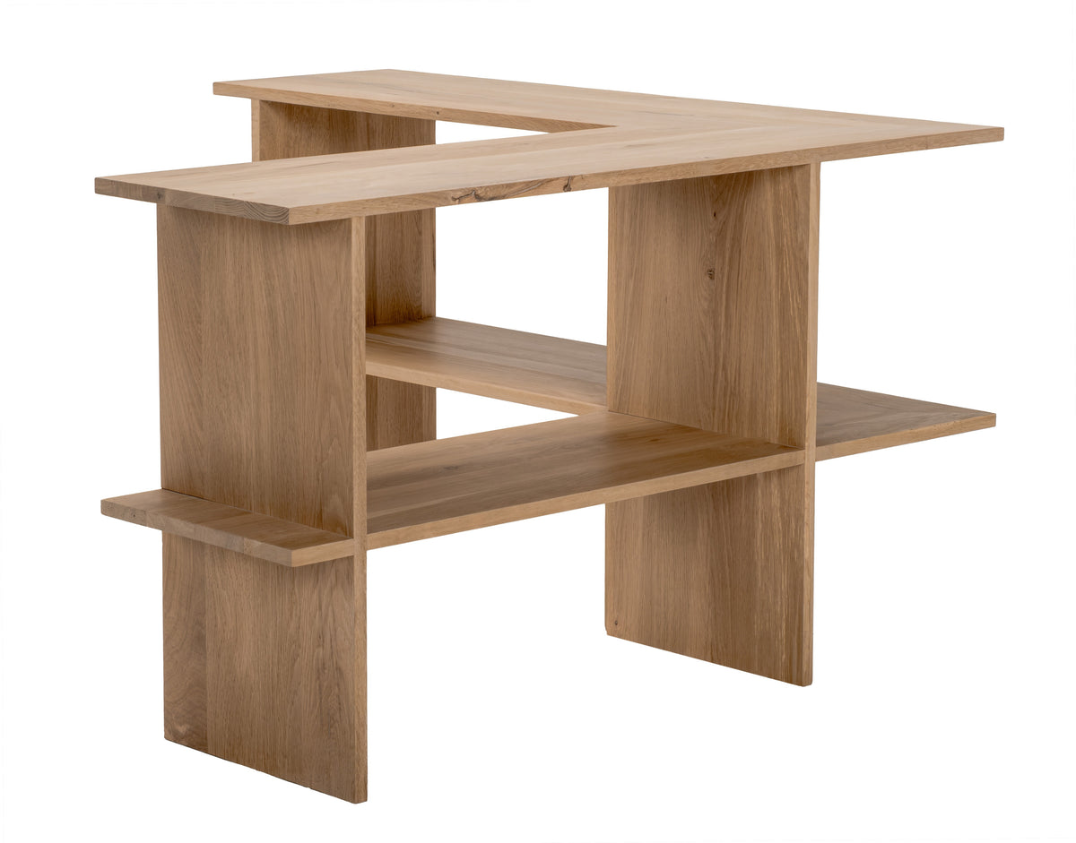 Étagère d’angle Rosalie D946C, 109 × 109 × 62 cm, vue fabricant 2. Autres meubles et décoration vendus séparément.