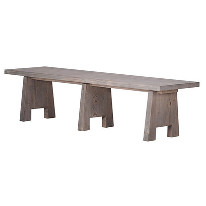 Banc Trapèze en pin D918, 180 × 50 × 45 cm, vue officielle 1. Autres meubles et décoration vendus séparément.