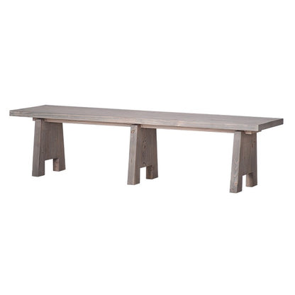 Banc Trapèze en pin D918, 180 × 50 × 45 cm, vue officielle 2. Autres meubles et décoration vendus séparément.