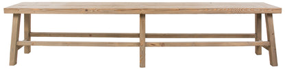 Banc Monastère D810, format 200 × 30 × 44 cm, vue officielle 1. Autres meubles et décoration vendus séparément.