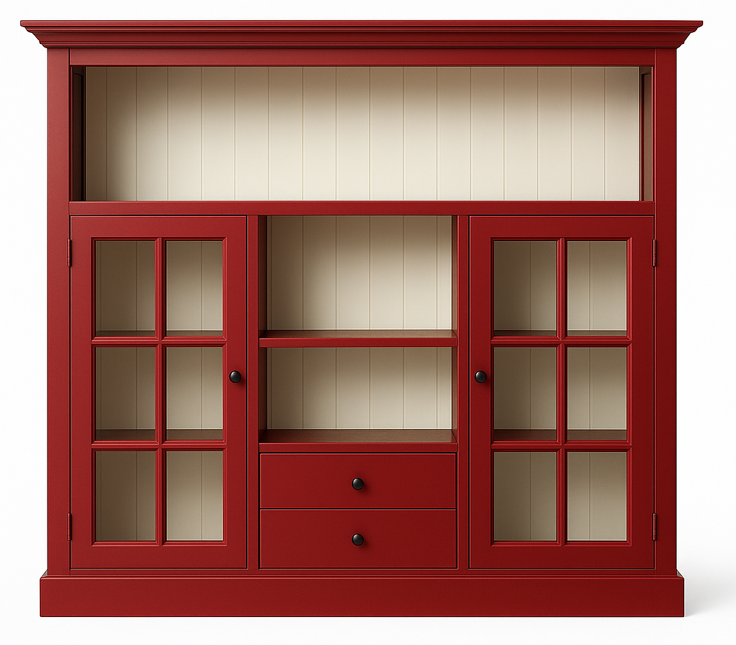 Vitrine, 2 portes et 2 tiroirs Rosiris D582, vue officielle du fabricant 3. Autres articles et accessoires vendus séparément.