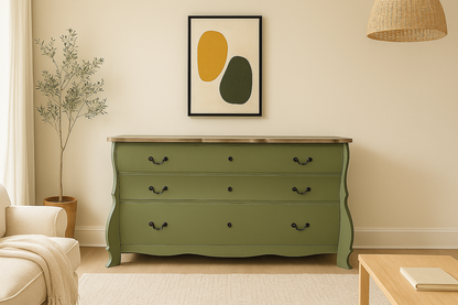 Commode Charlotte D797, 187 × 50 × 90 cm, vue officielle 3. Autres meubles et décoration vendus séparément.