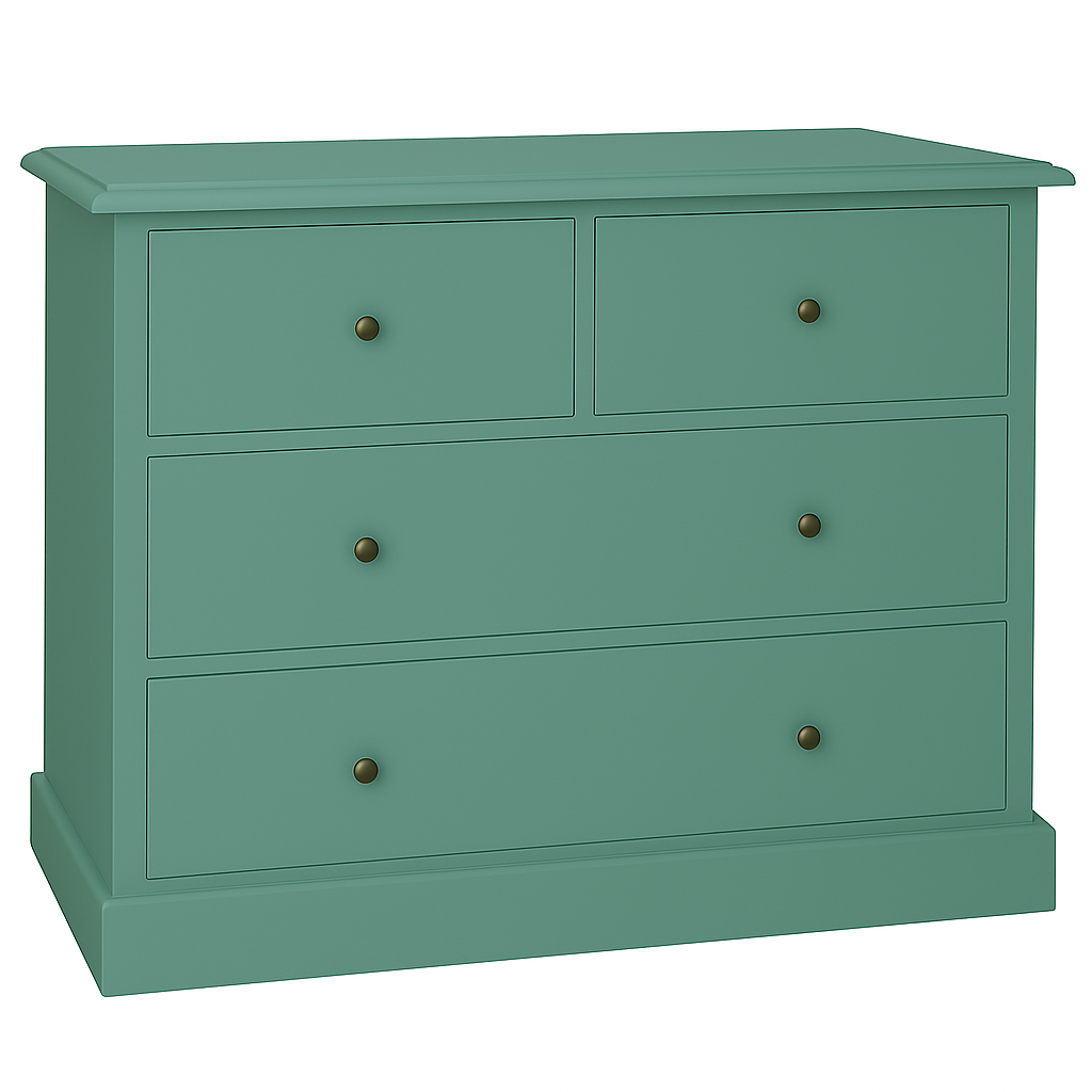 Commode Eugénie, 5 tiroirs D179, 100 × 50 × 90 cm, vue officielle 1. Autres meubles et décoration vendus séparément.