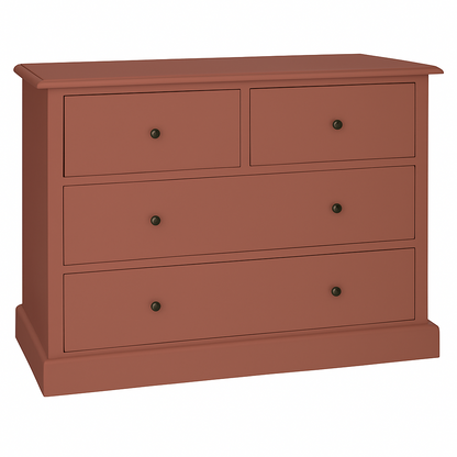 Commode Eugénie, 5 tiroirs D179, 100 × 50 × 90 cm, vue officielle 2. Autres meubles et décoration vendus séparément.