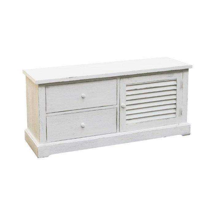 Commode Solange Persienne D493, 120 × 40 × 55 cm, vue officielle 1. Autres meubles et décoration vendus séparément.