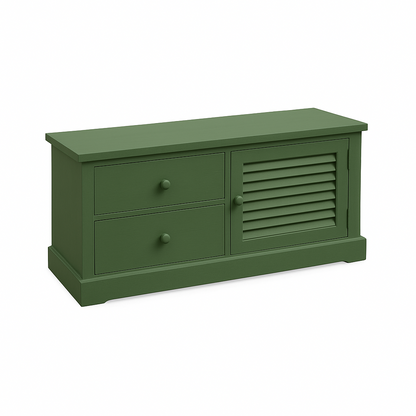Commode Solange Persienne D493, 120 × 40 × 55 cm, vue officielle 4. Autres meubles et décoration vendus séparément.