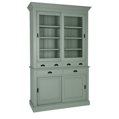 Ensemble de rangement à 4 portes coulissantes D215&D217, format 139 × 50 × 225 cm, vue officielle 2. Autres meubles et décoration vendus séparément.