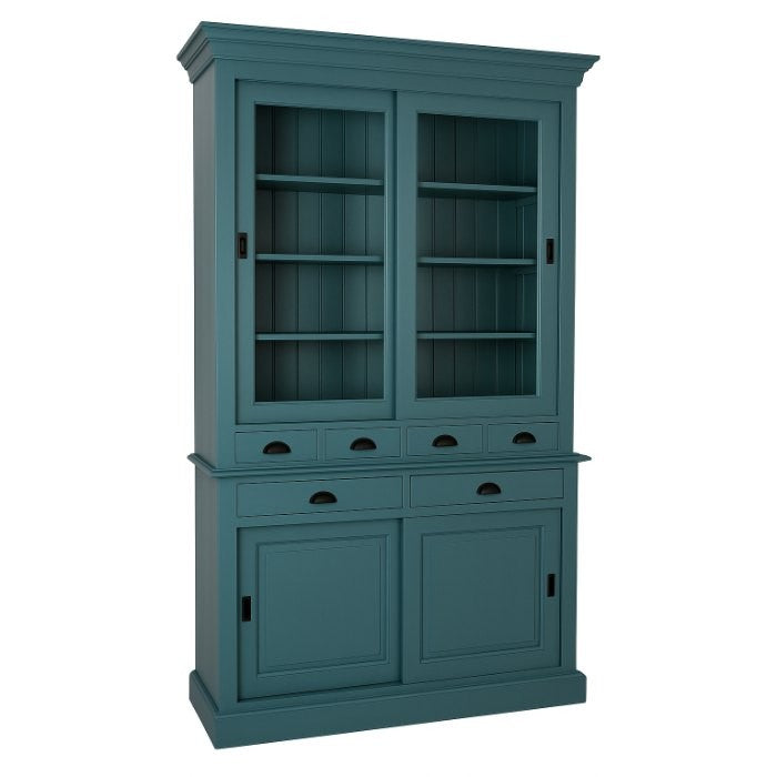 Ensemble de rangement à 4 portes coulissantes D215&D217, format 139 × 50 × 225 cm, vue officielle 3. Autres meubles et décoration vendus séparément.